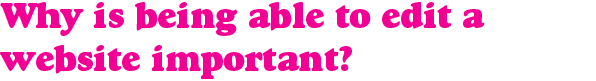 Why being able to edit a website is important?